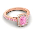 thumbnail image 3 of Diamond-Capitals 2.95 Carat Natural Diamond Pink Sapphire Gemstone Latest Anniversary Ring for her Solid 14K Rose Gold Size 8.5, 3 of 8