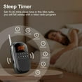 thumbnail image 6 of AM FM Portable Radio:1100mAh Rechargeable Transistor Pocket Radio with Best Reception Digital Tuning, LCD Screen,Numeric Keyboard, Earphone, Sleep Timer, for Jogging, Walking, 6 of 8