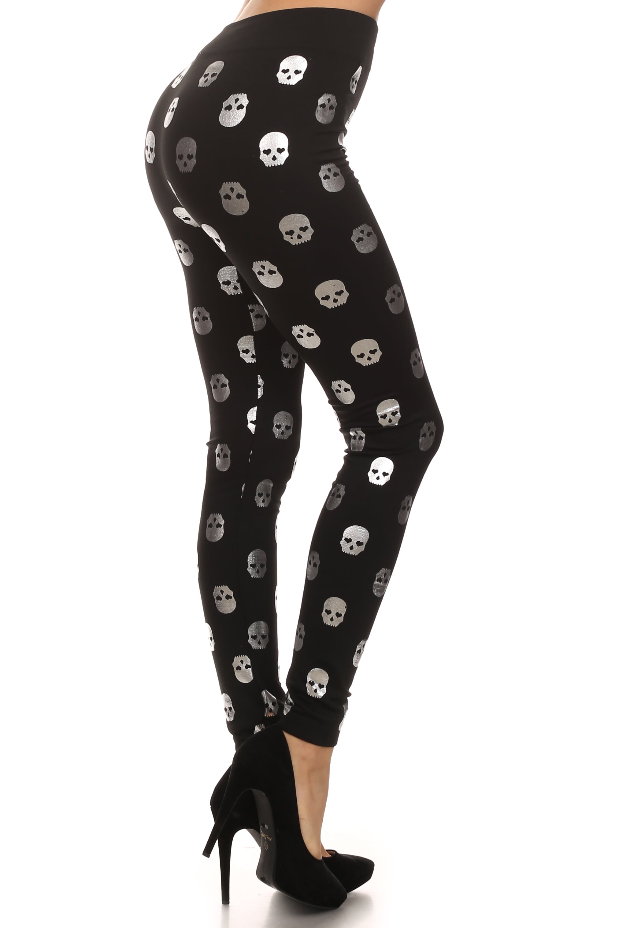 Yelete Women's Sexy Shiny Skulls 
