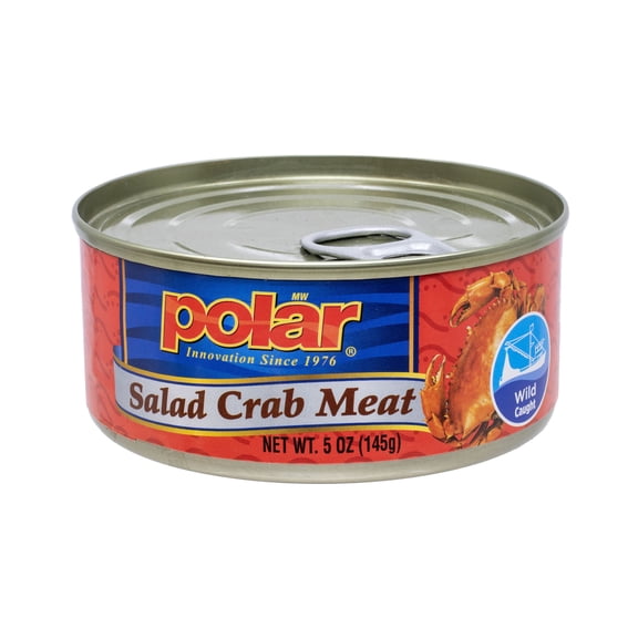 Polar Salad Crabmeat, 5 oz Can – Wild-Caught Real Crab Meat for Salads, Pasta & Seafood Recipes