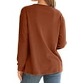 thumbnail image 3 of Fantaslook Crewneck Sweatshirts for Women Casual Long Sleeve Shirts Tunic Tops Pullover with Pocket, 3 of 8