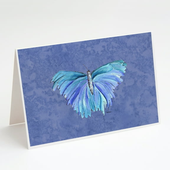 Butterfly on Slate Blue Greeting Cards and Envelopes Pack of 8