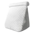 thumbnail image 3 of Almohada triangular en forma de cuña para cabecero, cojín de respaldo ajustable para sentarse gris, 3 of 9
