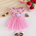 thumbnail image 2 of Gelikeya Baby Girls Easter Dresses 18-24 Months Summer Easter Eggs Print Bowknot Design Flutter Sleeve Small Princess Style Casual Spring Dress(Toddlers, Z07-Red, 18-24 Months), 2 of 6