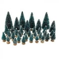 thumbnail image 3 of 45 PCS Artificial Mini Christmas Trees  Bottle Brush Trees Christmas Village Trees with Wood Base  Small Sisal Tree for Tabletop Christmas Decor Holiday Winter Christmas Table Decorations, 3 of 9
