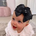 thumbnail image 2 of EnJoCho 1PC Baby Girls Solid Floral Bowknot Stretchy Hairband Hat Accessories Baby Kids Comfort Headband Babies Gifts, 2 of 3