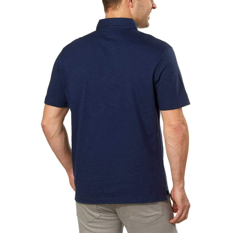 IZOD Men s Saltwater Chest Pocket Slub Polo 529635 Peacoat X Large Walmart