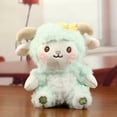 thumbnail image 2 of 5.1in Cute Dressed Lamb Plush Toy, Soft Sheep Doll in Stylish Outfit, Decorative Farm Animal Stuffed Figure, Cuddly Woolly Toy with Removable Clothing, Soft Plushie Ornament, 2 of 5