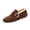 Brown, variant on Willtoo Loafers for Women Fashion Slip On Dress Flat Shoes Round Toe Warm Work Everyday Wear Casual Walking Shoes Non-slip Comfortable Footwear