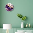 thumbnail image 4 of ATEDEANEI 12" Wall Clock Battery Operated Silent Non Ticking Luxury Lavender Liquid Violet Pattern, 4 of 5