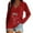 Red, variant on Kaemgyyd Christmas Shirts for Women Christmas Cute Print Long Sleeve V Neck Tops Casual Loose Pajama Tee Comfy Fall Clothing