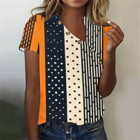 WIZUTIZ Corset Tops for Women Holiday Saving Loose Fit Retro Trendy Tee Ladies Athletic V-Neck Tshirt Oversize Short Sleeve Tops Tunics Plus Blouse Tshirts Fluffy Plain Solid T-shirt Yellow XXL