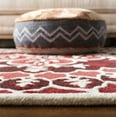 thumbnail image 5 of SAFAVIEH Bellagio Zoja Floral Wool Area Rug, Red/Ivory, 5' x 5' Square, 5 of 11
