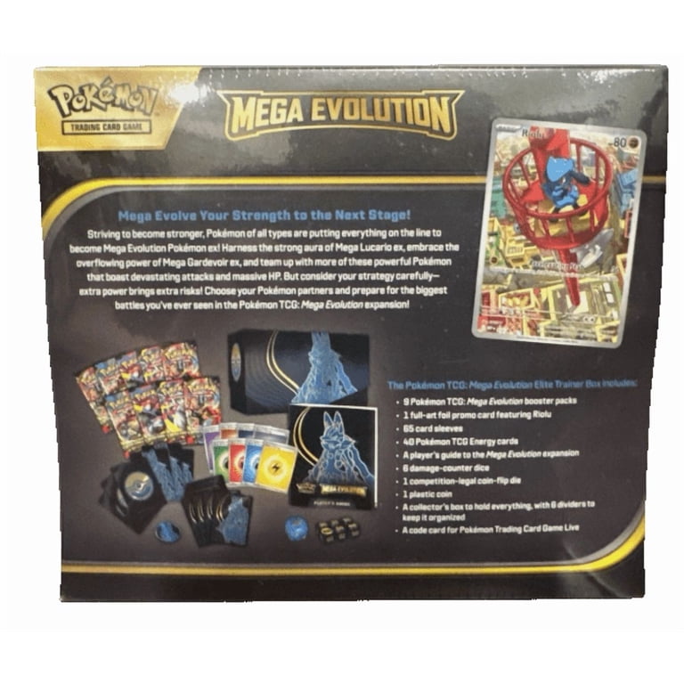 pokémon trading card game: mega evolution elite trainer box- lucario Amazon.com: Pokémon TCG: Mega Evolution Elite Trainer Box main image 1