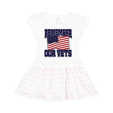 

Inktastic Veteran Remember our Vets Gift Toddler Girl Dress