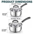 thumbnail image 2 of Cook N Home Professional 1 Quart and 2 Quart Stainless Steel Saucepan Set with Lids, Small Kitchen Induction Cooking Sauce Pot Pan, Stay-Cool Silicone Handle, Dishwasher Safe, 2 of 6