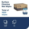 thumbnail image 3 of Tork 192830 6 in. x 6 in. 1-Ply Surface Cleaning Wet Wipe - Lemon, White (4 Rolls/Carton), 3 of 8