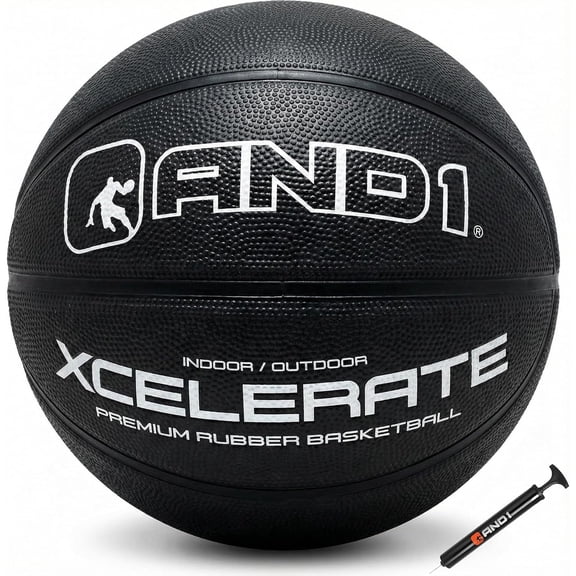 AND1 Xcelerate Basketball: Size 7 (29.5") - Deep Channel Construction, for Indoor/Outdoor Use