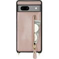 thumbnail image 4 of for Google Pixel 7a Case with Card Holder for Women,Pixel 7a Phone Case Wallet with Strap Credit Card Slots Crossbody with Kickstand Zipper Shockproof Case for Pixel 7a - Rose Gold, 4 of 13