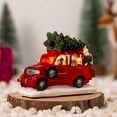 thumbnail image 4 of Yuarrent Adornos de camiones de Navidad, resina llamativa festiva, suministro de modelo de coche luminoso, suministros de modelos brillantes decorativos Kits de decoración para fiestas Yuarrent HA068926-00B, 4 of 6