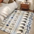 thumbnail image 4 of Vintage Coastal Area Rugs 3'x5', Washable Small Throw Rugs for Living Room Bedroom, Beach Nautical Seahorse Shell Anchor Indoor Outdoor Rug Non-Slip Low Pile Carpet Runner Reversible Floor Mats, 4 of 8