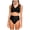 Black, variant on [CHSJU] Color Block Two Piece Bikini Set Stylish Swim Bathing Suit For Teen Girls Outdoor Beach Swimming