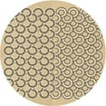 thumbnail image 1 of Ahgly Company Indoor Round Patterned Dark Gold Brown Area Rugs, 6' Round, 1 of 6