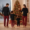 thumbnail image 2 of Christmas Pajamas for Family Long Sleeve Tree Graphic Tops Pant Set Holiday Sleepwear, 2 of 7