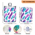 thumbnail image 5 of Yayeee 4 Pack Qtip Holder Bathroom Cotton Swab Canister with Lid Clear Dispenser Set, Purple Drawing, 5 of 6