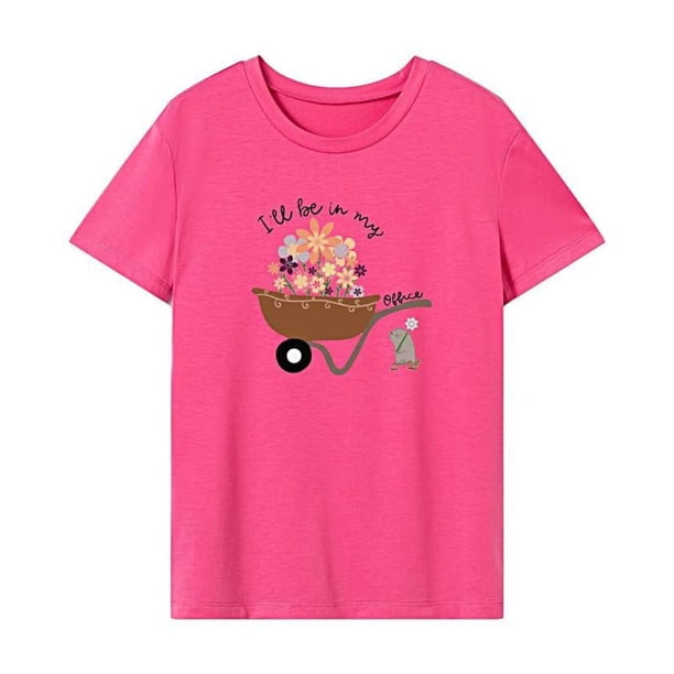 Camiseta básica para mujer, camiseta suave con cuello redondo para mochilero, vacaciones, regalo para mujer SG