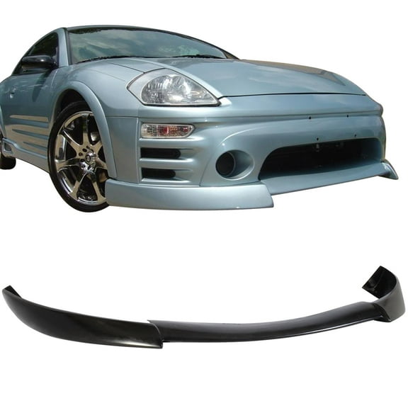 Ikon Motorsports Compatible with 00-02 Mitsubishi Eclipse SS Style Front Bumper Lip Spoiler - Urethane PU