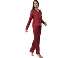 thumbnail image 2 of BlushBridesCo. Satin Pajamas Women's Long Sleeve Sleepwear Soft Silk Button Down Loungewear Pjs Pants Set XS-XXXL, 2 of 5