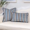 thumbnail image 5 of Lently Striped Velvet Decorative Throw Pillow Cover Blue Grey,18x18 Inch (Velvet Blue Striped), 5 of 5