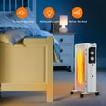 thumbnail image 2 of Costway 1500W Oil Filled Heater Portable Radiator Space Heater w/ Adjustable Thermostat White, 2 of 8