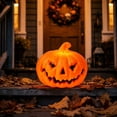 thumbnail image 5 of AZXY Halloween Lights, LED Light Up Halloween Pumpkins Tabletop Decor, Jack O Lantern Electronic Candle Ornament, Indoor Outdoor Halloween Decorations for Home Party Yard Porch Halloween Decor, 5 of 6