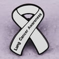 thumbnail image 3 of SIEYIO Ribbon Enamel Brooch Pins Lung Cancers Prevention Awareness Brooch Lapel Badges, 3 of 11