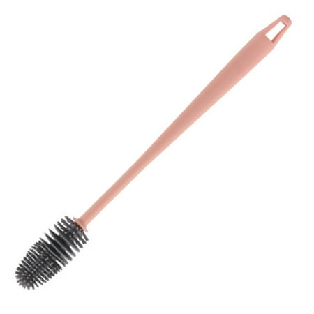 

TKing Fashion Silicone Cup Brush Glass Cleaner Kitchen Cleaning Tool Long Handle Drink Wineglass Bottle Glass Cup Cleaning Brush - Pink