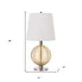 thumbnail image 3 of 28" Nickel Metal Table Lamp With White Empire Shade, 3 of 7