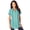 Jade Seersucker Stripe, variant on Women's Plus Size Extended Plus Size Seersucker Shirt
