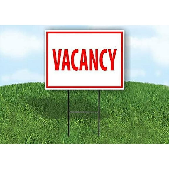 Double Sided Sign VACANCY RED Yard Sign ROAD SIGN with Stand