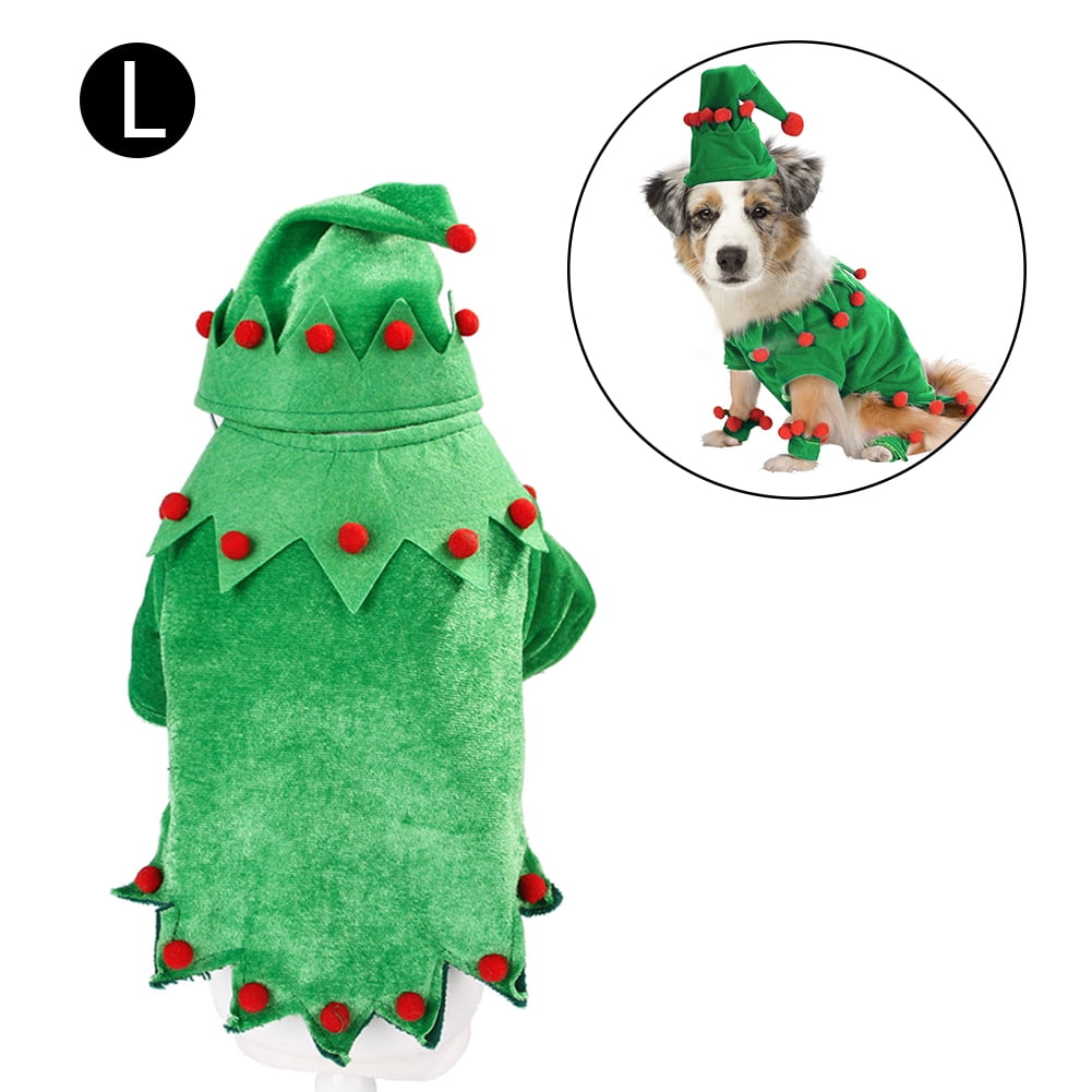 Akoyovwerve Pet Clothes Dog Christmas Funny Elf Costume Cat Role ...