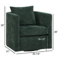 thumbnail image 3 of Comfort Pointe Sheldon Kelly Green Fabric Swivel Barrel Chair, 3 of 16