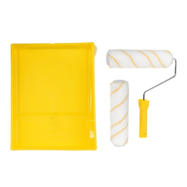 Paint Roller Kit, 9 Inch 2xPaint Roller Covers, 1xPaint Roller Frame, 1xRoller Tray, 4Pcs