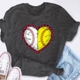 thumbnail image 6 of EcoLoom Split Baseball Softball Heart Mom Dad Short Sleeve Unisex T Shirt, 6 of 6
