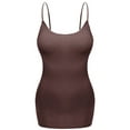 thumbnail image 3 of Essential Basic Women's Plus Size Casual Long Camisole Top with Adjustable Strap 6 Pack, Blk Brwn Oat Olive Khaki White, 3XL, 3 of 6