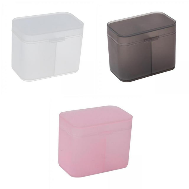 Organizador titular hisopo de plástico Yuyangstore 3 piezas toallas de uñas Estuche organizador de algodón de maquillaje