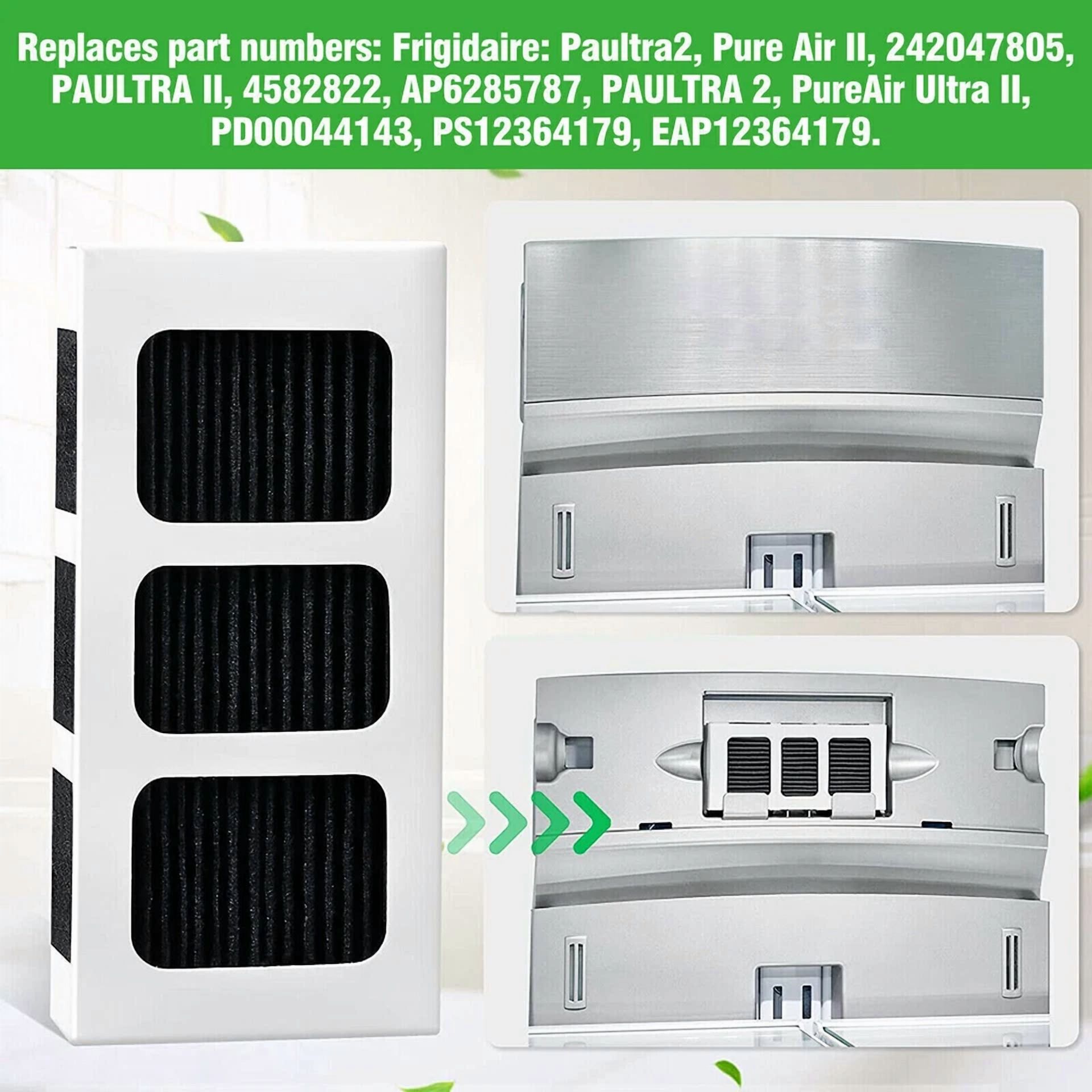 CIRCLE- 4X Replacement Refrigerator Air Filter For Frigidaire Paultra2 Pureair Ultra Ii