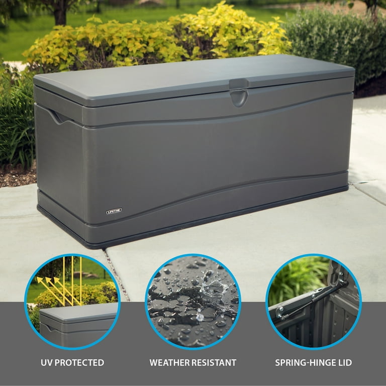 4Ft Extra Large Outdoor Storage Box Garden Patio Plastic Chest Lid  Container New