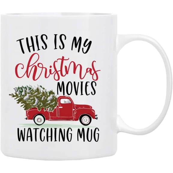Christmas Coffee Mug This is My Christmas Movies Watching Mug Ceramic Mug Coffee Tea Cup Gift for Friends Family