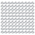 thumbnail image 1 of Sonducket Paquete de 100 anillas divididas de pesca, conector a presión de cebo duro, señuelos de doble bucle, accesorios de conexión de Pescar 0.8 mm x 4.5 mm, 1 of 6